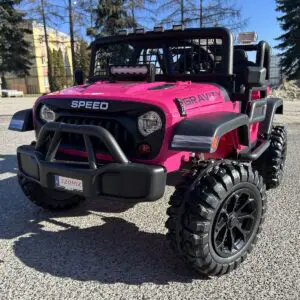 CAR- JL- 8 - Auto na akumulator dla dzieci 4 x 4 + miękkie koła EVA + pilot 2.4 G + USB + LED